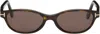 Tom Ford Chloe Oval-frame Sunglasses In Brown