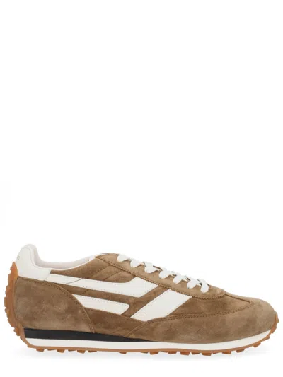 Tom Ford Mick Leather-trimmed Suede Sneakers In Brown