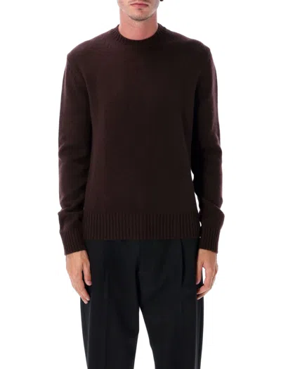 TOM FORD BROWN CREWNECK SOLID SWEATER