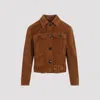 Tom Ford Brown Cropped Leather Jacket In Brown