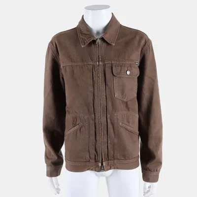 Pre-owned Tom Ford Brown Denim Zip Up Jacket Size M
