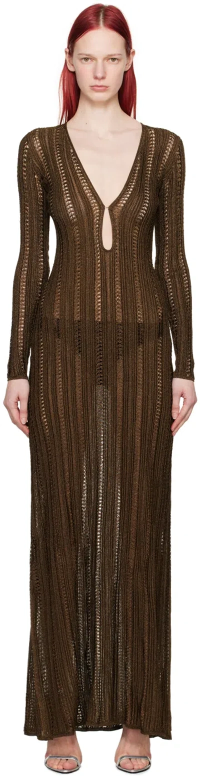 Tom Ford Maxi Dress In Brown
