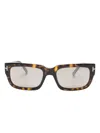 TOM FORD BROWN EZRA RECTANGLE FRAME SUNGLASSES