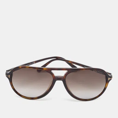 Pre-owned Tom Ford Brown Gradient Tf331 Jared Aviator Sunglasses