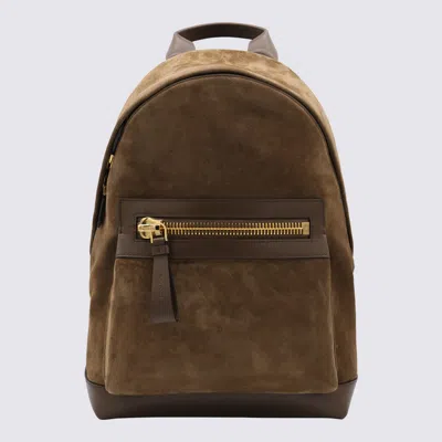Tom Ford Brown Leather Backpack