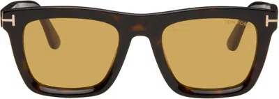 Tom Ford Brown Lelio Sunglasses In Black