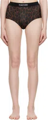 Tom Ford Brown Leopard Modal Signature Briefs
