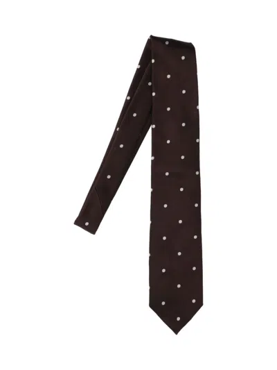 Tom Ford Brown Polka Dot Tie