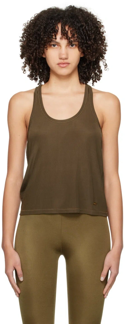 Tom Ford Brown Scoop Neck Tank Top