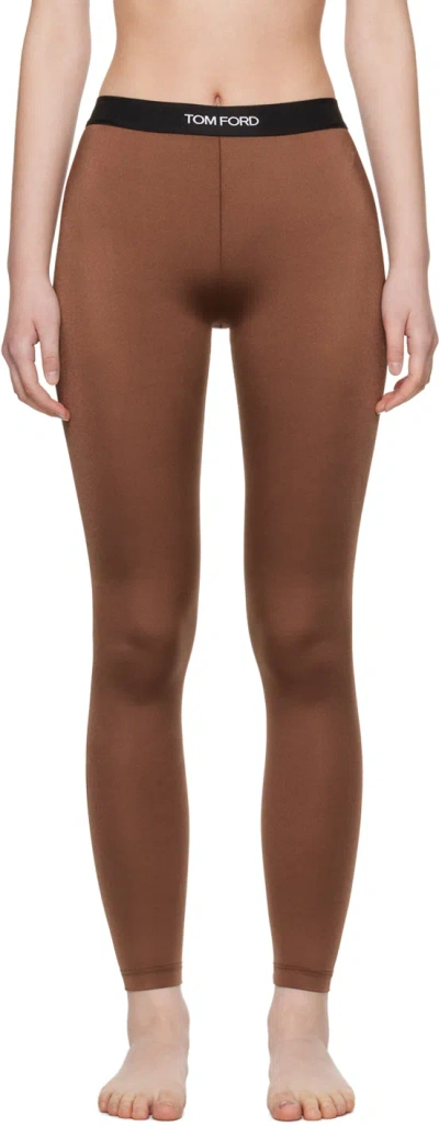 TOM FORD BROWN SIGNATURE LEGGINGS
