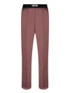 TOM FORD BROWN SILK TROUSERS