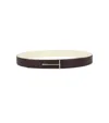 Tom Ford Brown Solid Reversible Belt In Transparent