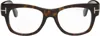 Tom Ford Brown Square Glasses In 052 Classic Dark Hav