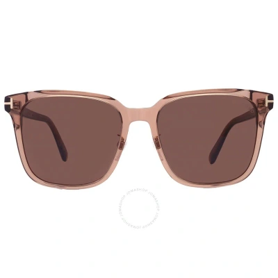 Tom Ford Brown Square Men's Sunglasses Ft0891-k 45e 59