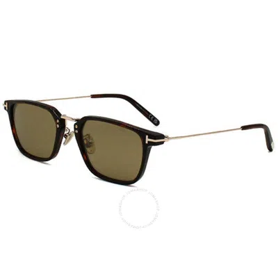 Tom Ford Brown Square Men's Sunglasses Ft1042-d 52e 52 In Gray