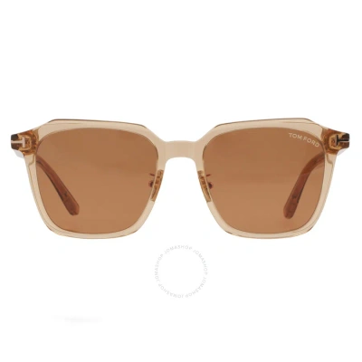 Tom Ford Brown Square Unisex Sunglasses Ft0971-k 45e 54