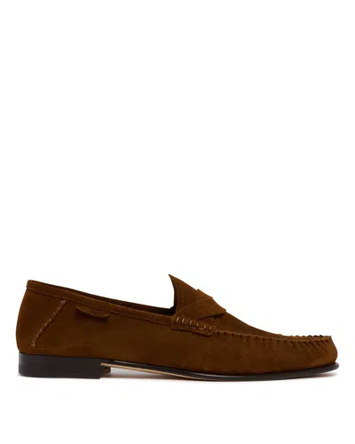 TOM FORD BROWN SUEDE LOAFERS