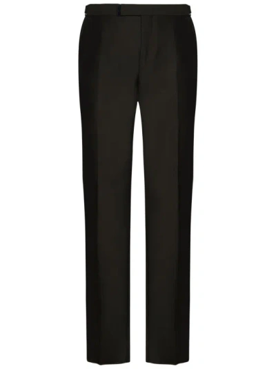 Tom Ford Brown Tailored Trousers In Black