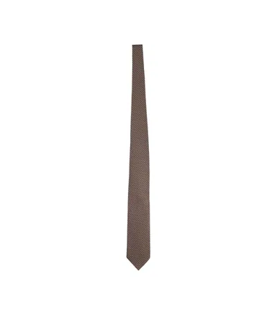 TOM FORD BROWN TEXTURED TIE
