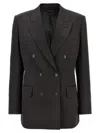 Tom Ford Twill Double-breasted Blazer In Brown