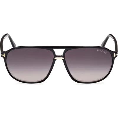 Tom Ford Bruce 61mm Navigator Sunglasses