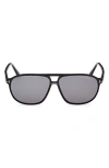 Tom Ford Bruce M Ft1026-n 01d Navigator Polarized Sunglasses In Black