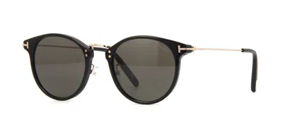 Pre-owned Tom Ford Bruce Ft 1026 Black Dark Havana/grey (05a) Sunglasses In Gray
