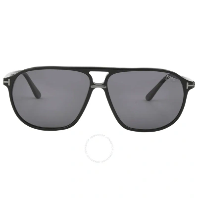 TOM FORD TOM FORD BRUCE POLARIZED SMOKE NAVIGATOR MEN'S SUNGLASSES FT1026-N 01D 61