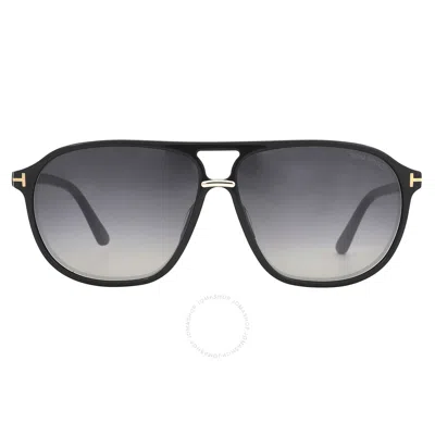 Tom Ford Bruce Smoke Gradient Navigator Men's Sunglasses Ft1026 01b 61 In Black