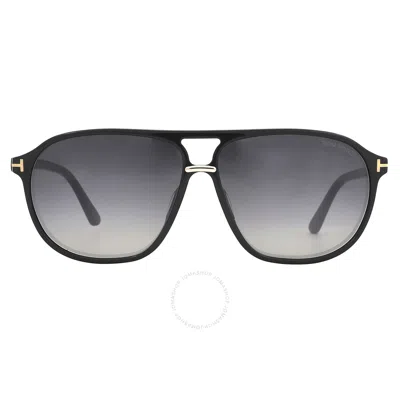 TOM FORD TOM FORD BRUCE SMOKE GRADIENT NAVIGATOR MEN'S SUNGLASSES FT1026 01B 61