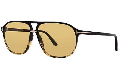 Pre-owned Tom Ford Bruce Tf1026 05e Sunglasses Men's Shiny Tokyo Tortoise/black/brown 61mm