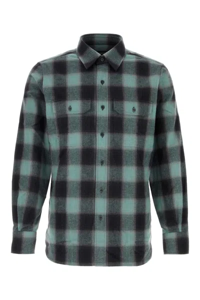 Tom Ford Brushed Check Military Fit Shirt In Multi