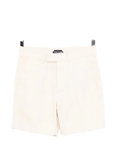 Tom Ford Brushed Tailored Shorts In Brown