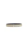Tom Ford T-logo Leather Belt In Nude