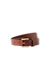 Tom Ford Buckled Leather Belt In Burgundy