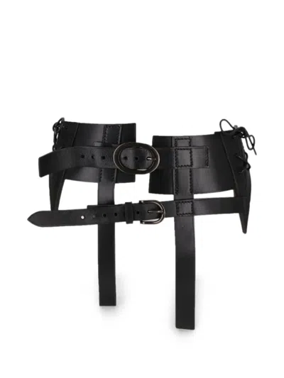 Tom Ford Buckle-fastening Lace-up Belt In Black