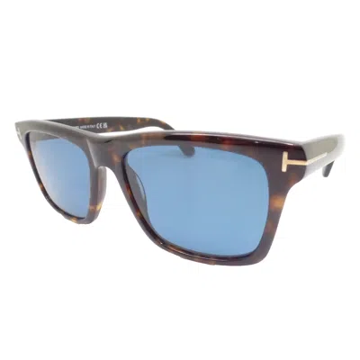 Pre-owned Tom Ford Buckley 02 Tf 906 52v Havana Blue Sunglasses Authentic