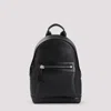 Tom Ford Textured Leather Backpack With Pocket On The Front In Blue