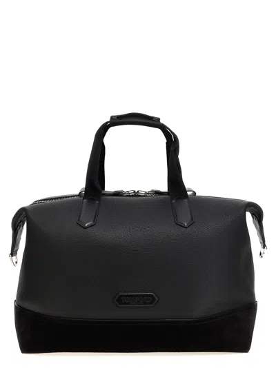 Tom Ford Buckley East West Tote Duffel Bag In Black