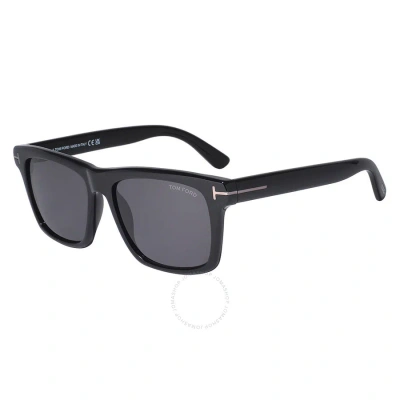 Tom Ford Buckley Smoke Square Men's Sunglasses Ft0906-n 01a 56 In Black