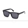 TOM FORD TOM FORD BUCKLEY SMOKE SQUARE MEN'S SUNGLASSES FT0906-N 01A 58