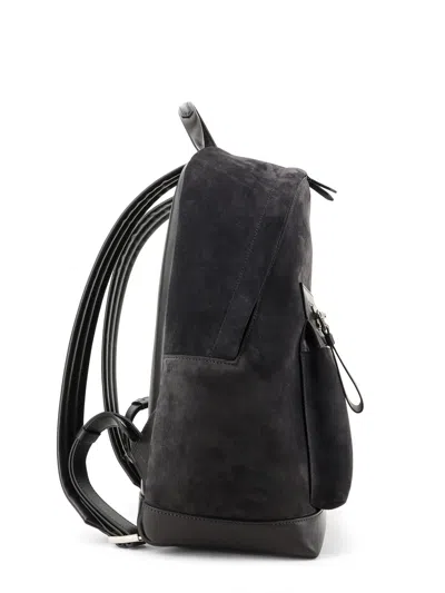 Tom Ford Buckley Suede Backpack In Gray