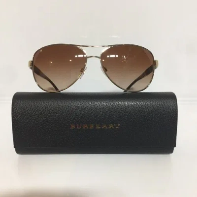 Pre-owned Tom Ford Burberry 3080 1145/13 Gold Brown Gradient Aviator Unisex Sunglasses