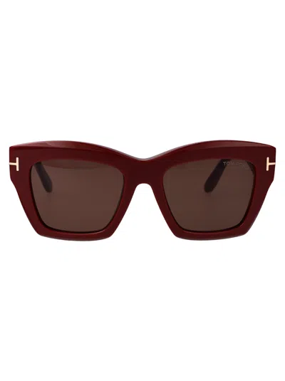 Tom Ford Burgundy Acetate Sunglasses