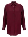 Tom Ford Burgundy Long-sleeve Shirt With Button-cuffed Sleeves