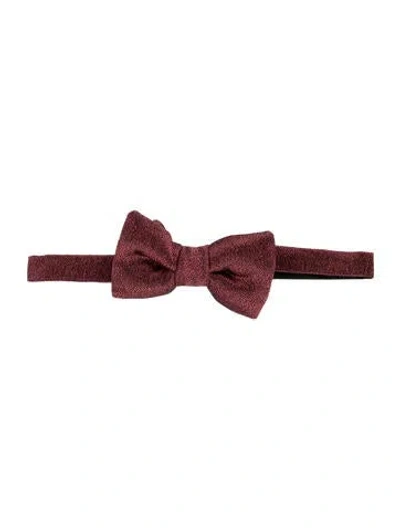 Pre-owned Tom Ford Burgundy Silk  Bow Tie