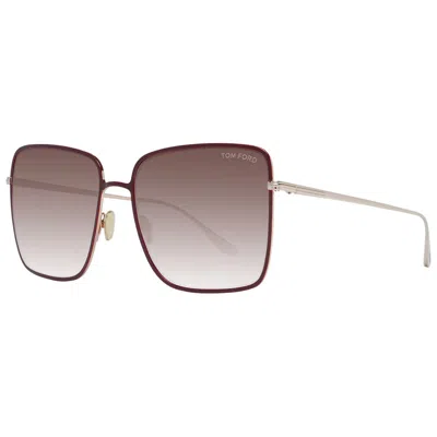 Tom Ford Burgundy Women Sunglasses In Brown