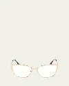Tom Ford Butterfly Blue Block Optical Frames In Srgld