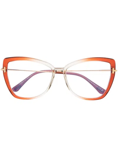 Tom Ford Butterfly Cat Eye-frame Glasses In Gold