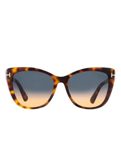 Tom Ford Butterfly Cat-eye Sunglasses In Brown